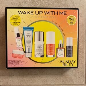 Sunday Riley Morning Skincare Set with Orange and White